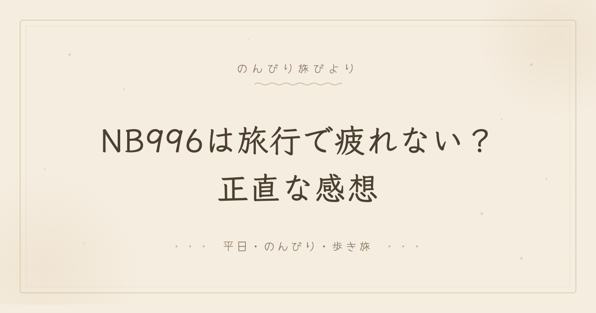 NB996は旅行で疲れない？正直な感想のアイキャッチ