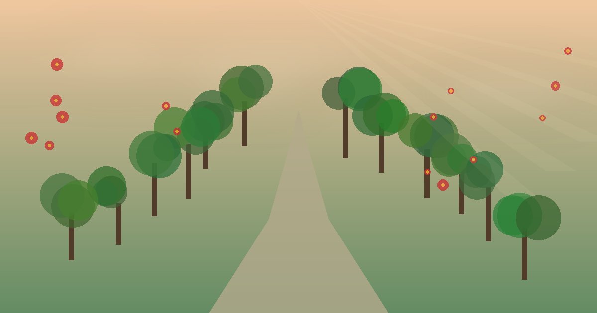 足摺岬の椿の遊歩道に差し込む朝の光（AIイメージ画像）