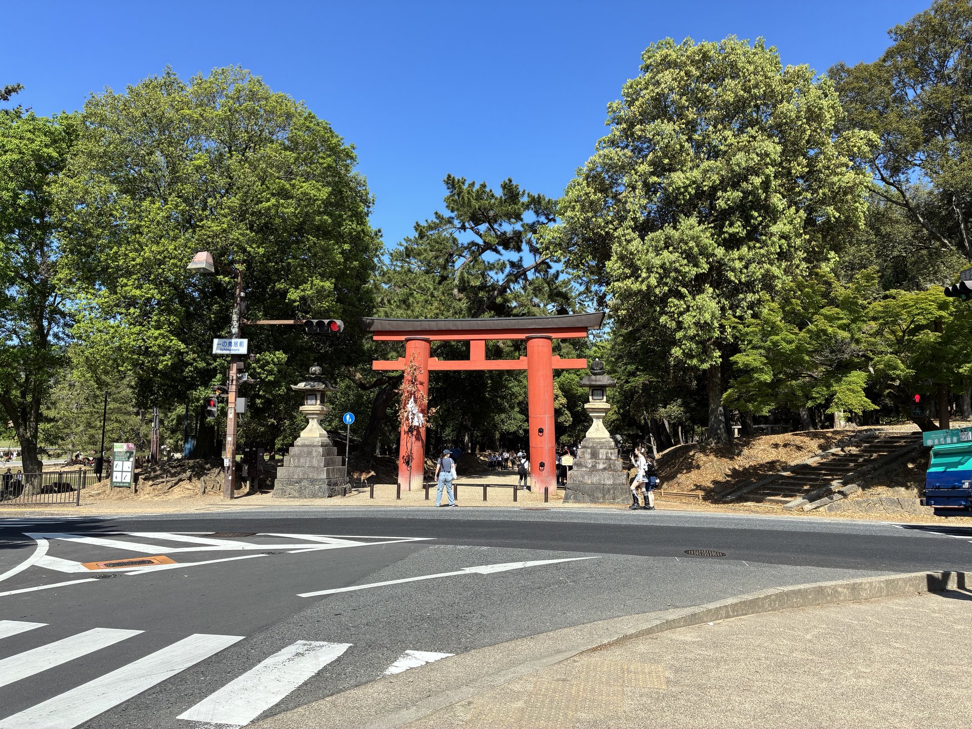 浮見堂 奈良公園の全景写真