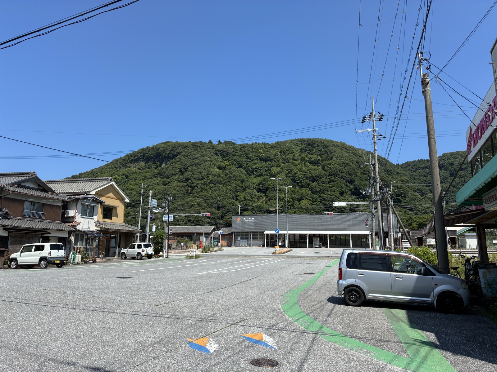 醒ケ井駅から地蔵川までの平坦な道
