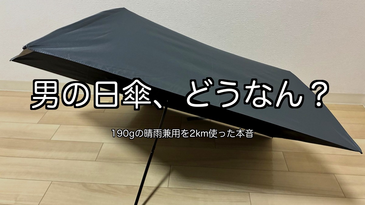 Wpc. IZAの日傘を開いたところ｜男の日傘、どうなん？