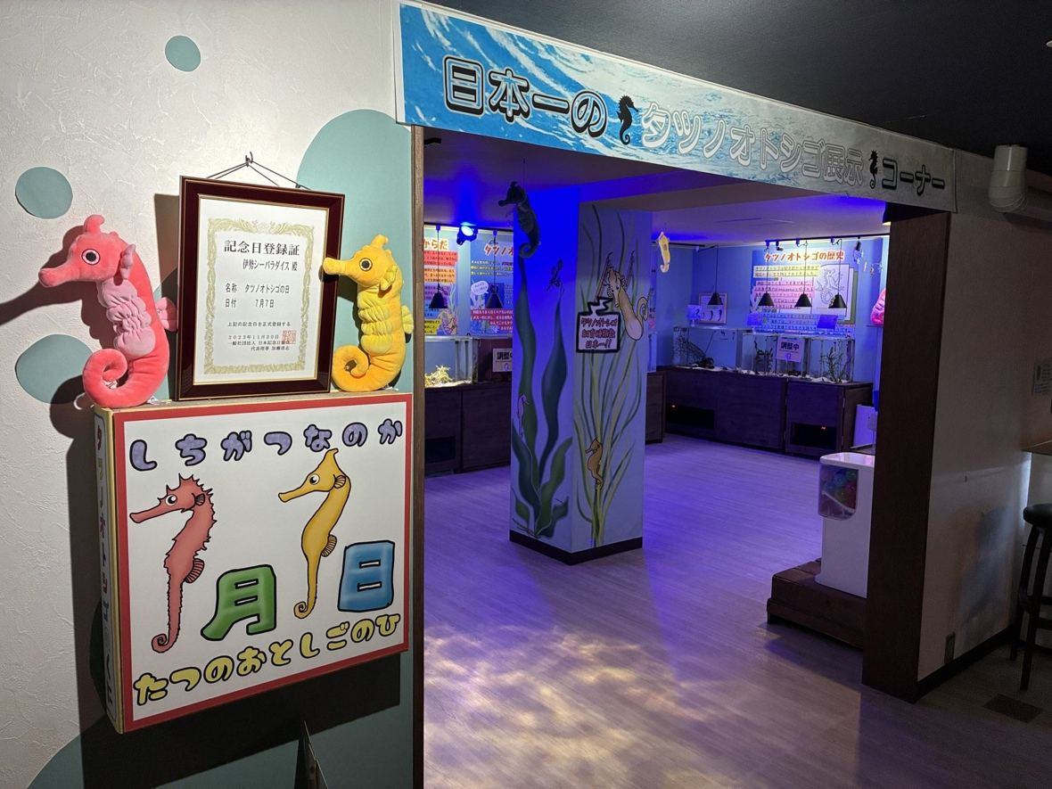 伊勢シーパラダイスの館内にあるタツノオトシゴのコーナーの入口