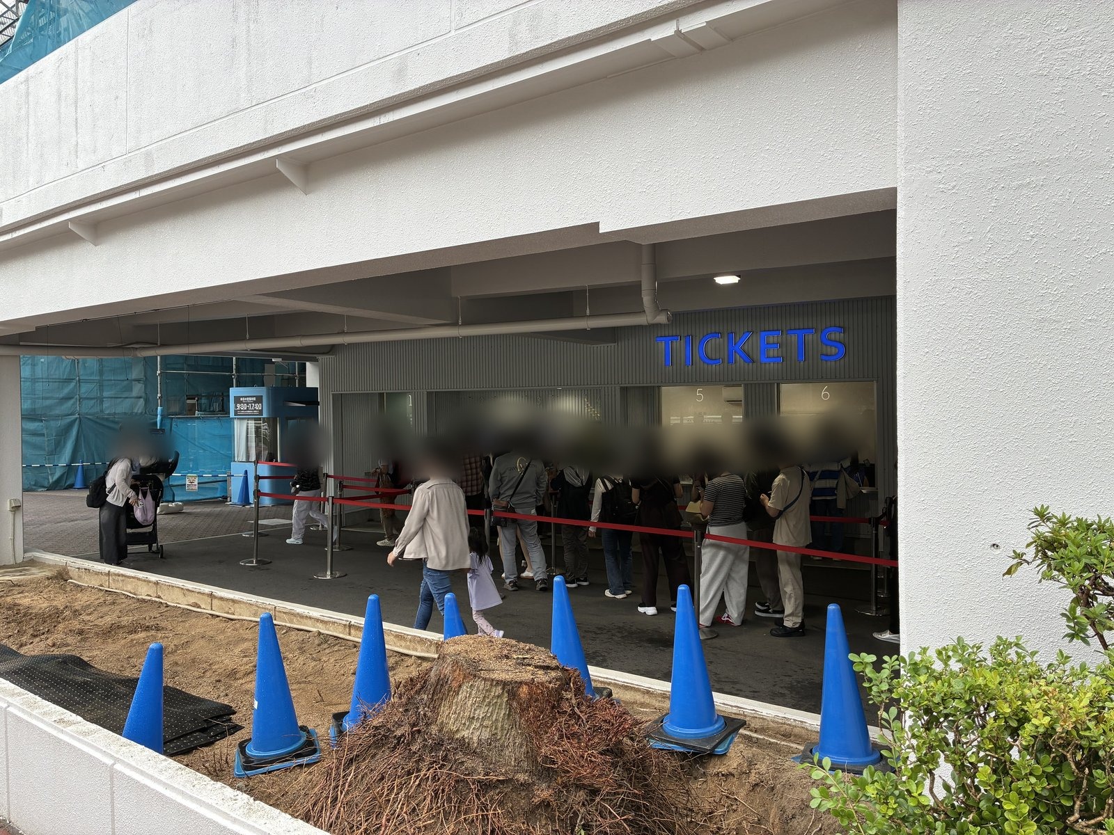 開館直後の鳥羽水族館のチケット売り場の前にできていた列
